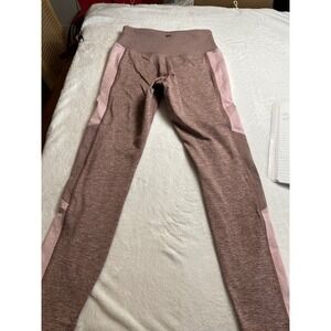 PINK Victoria's Secret Cozy Leggings Women's Small Heathered Brown Pink